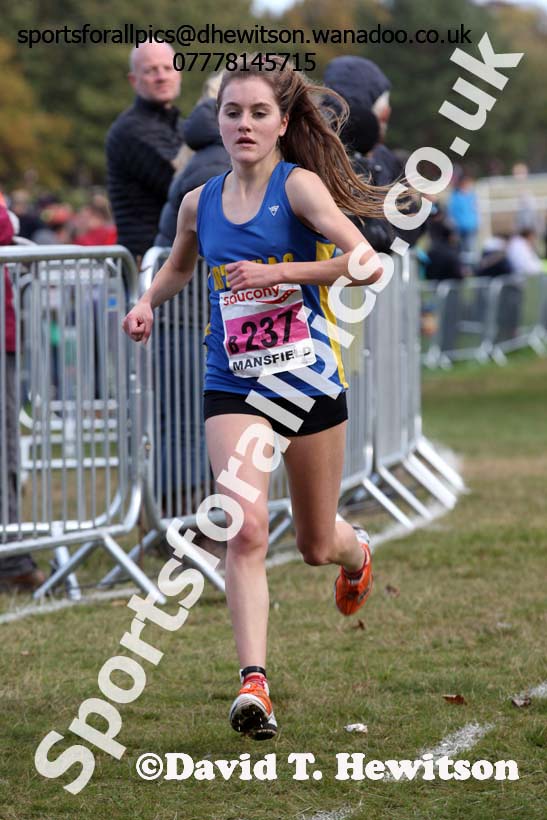 Junior women, 2016 National Cross Cpuntry Relays, Berry Hill Park, Mansfield. Photo: David T. Hewitson/Sports for All Pics